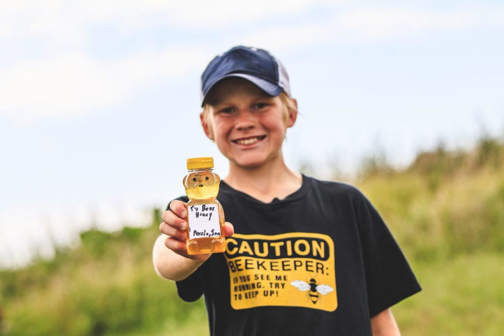 Tucker Olsen, 11-year-old beekeeper