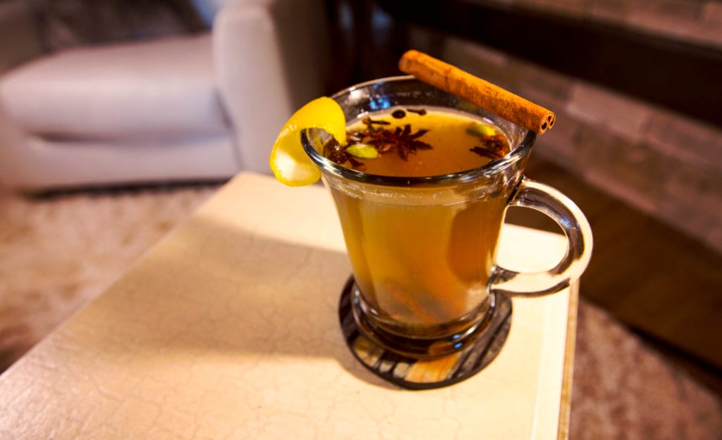 Photo of hot Irish whiskey tea.