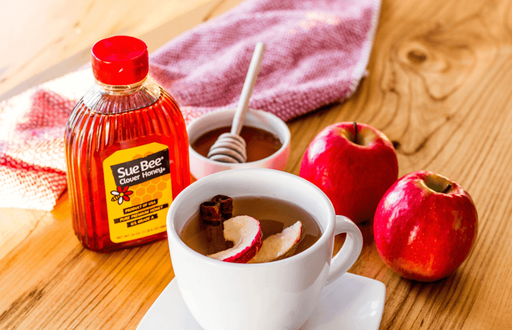 Photo of apple pie spiced hot tea.