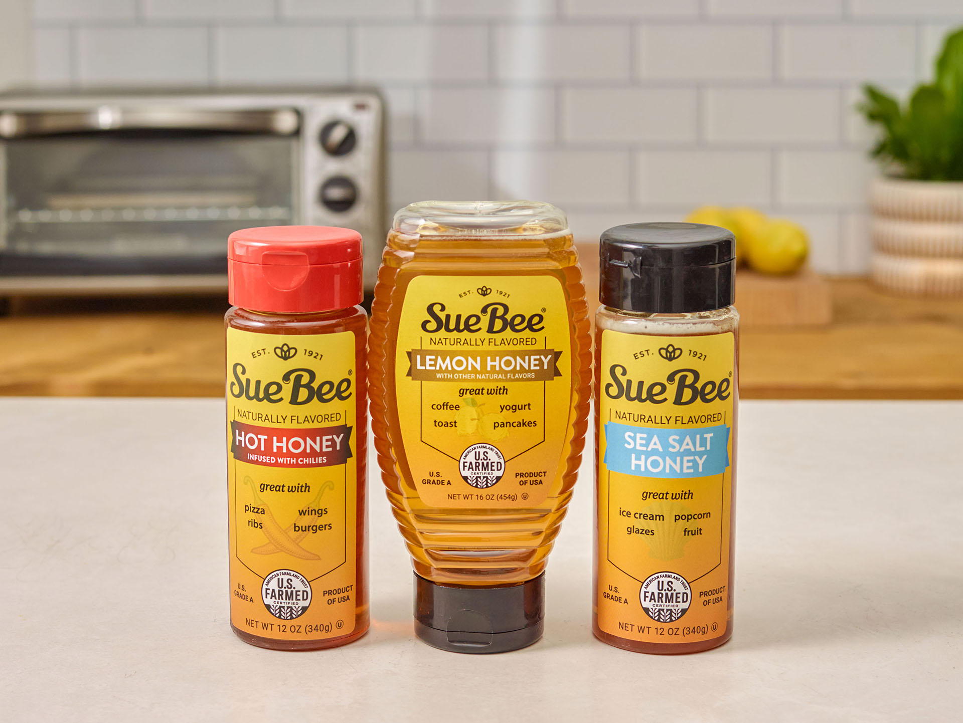Flavored honey collections, Hot Honey, Lemon, Sea Salt
